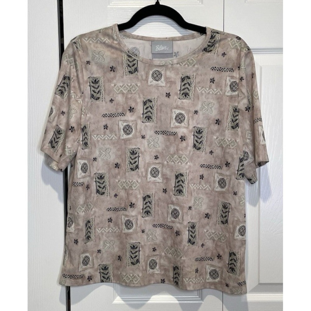 Vintage Blair Womens Goblincore Top Size L Earthy Fairy Grunge 90s Flowers Artsy